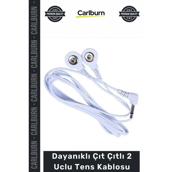 Özel Üretim Fizik Tedavi Cihazı Yedek Parça Kaliteli Esnek Dayanıklı Çıt Çıtlı 2 Uclu Tens Kablosu