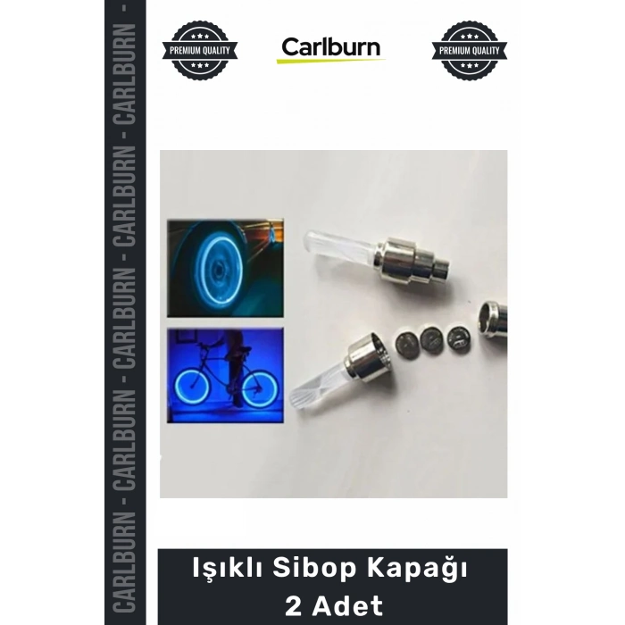 #Sibop Sensörlü Ledli Fosforlu Pembe Mavi Otomobil Bisiklet Motosiklet Işıklı Sibop Kapağı 2 Adet