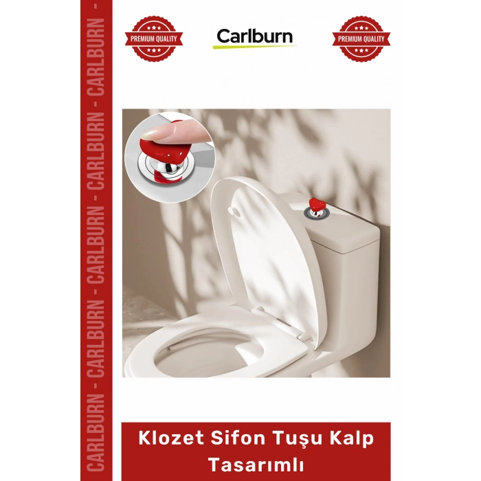 Özel Üretim Banyo Aksesuarı Yapışkanlı Şık Modern Dekoratif Estetik Klozet Sifon Tuşu Kalp Tasarımlı
