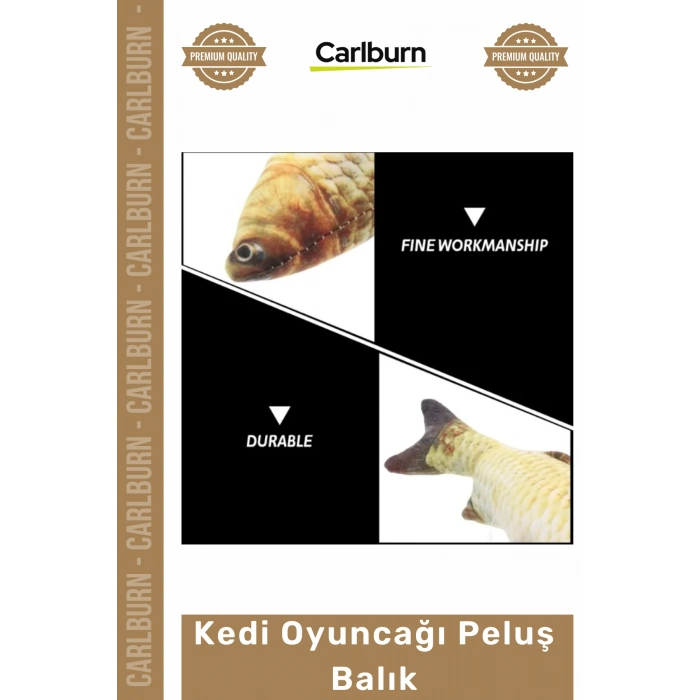 #Petshop Gerçekçi Tasarım Yumuşak Peluş Kumaş Av İçgüdüsü Destekleyen Kedi Oyuncağı Peluş Balık