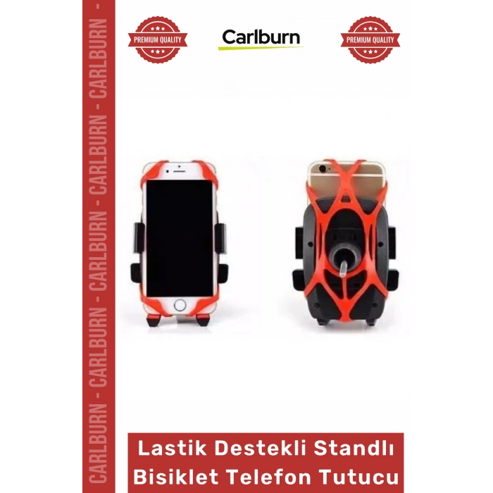 Özel Üretim Silikon Sarsıntısız Siyah Ayarlanabilir Lastik Destekli Standlı Bisiklet Telefon Tutucu