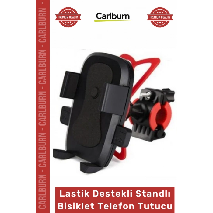 Özel Üretim Silikon Sarsıntısız Siyah Ayarlanabilir Lastik Destekli Standlı Bisiklet Telefon Tutucu