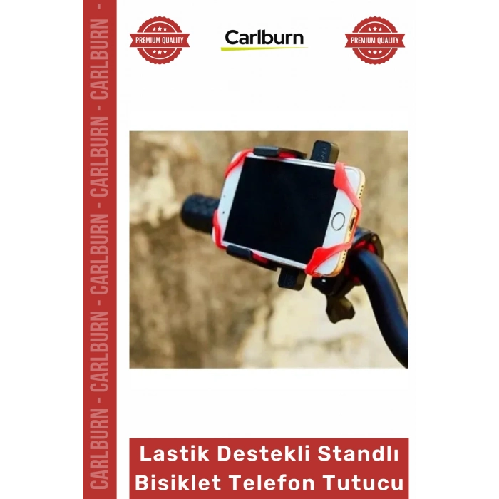 Özel Üretim Silikon Sarsıntısız Siyah Ayarlanabilir Lastik Destekli Standlı Bisiklet Telefon Tutucu