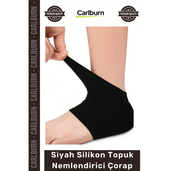 Özel Üretim Çatlak Karşıtı Ayak Bakım Yumuşatıcı Esnek Tam Siyah Silikon Topuk Nemlendirici Çorap