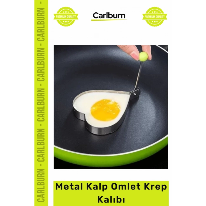 Özel Üretim Yanmaz Yapışmaz Çelik Kahvaltı Sunum Şekilli Mutfak Gereçleri Metal Kalp Omlet Krep Kalı