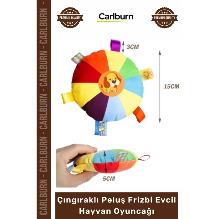 #Petshop İnteraktif Sesli Isırma Çekiştirme Yumuşak Çıngıraklı Peluş Frizbi Evcil Hayvan Oyuncağı