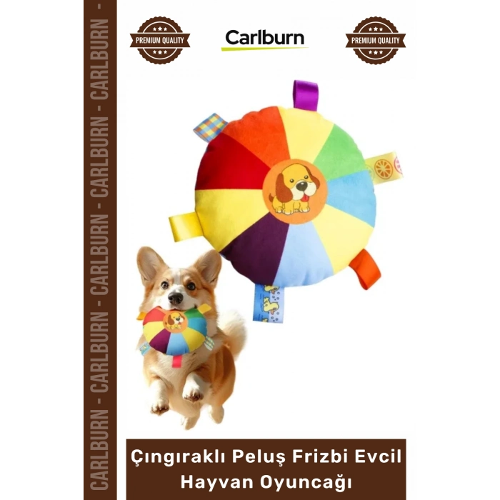 #Petshop İnteraktif Sesli Isırma Çekiştirme Yumuşak Çıngıraklı Peluş Frizbi Evcil Hayvan Oyuncağı