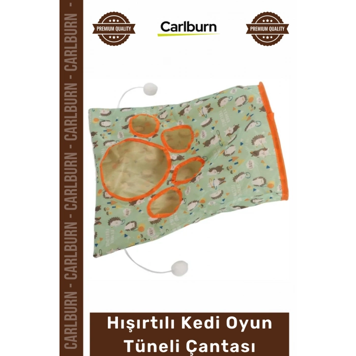 #KediOyuncağı İnteraktif Katlanabilir Peluş Fare Oyuncaklı Kirpi Hışırtılı Kedi Oyun Tüneli Çantası