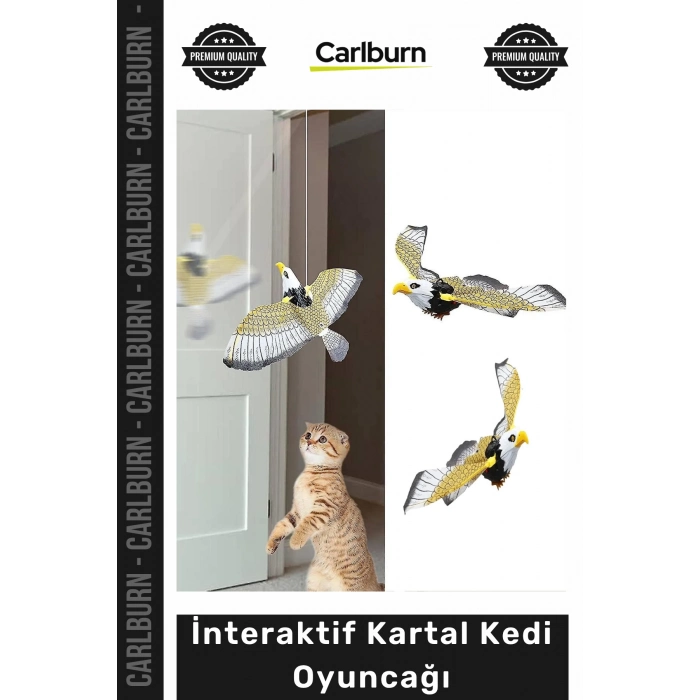 #Petshop Hareketli Kanatlı Pilli Avlanma İçgüdüsü Destekleyen Egzersiz İnteraktif Kartal Kedi Oyuncağı