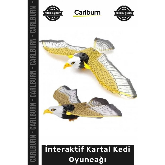#Petshop Hareketli Kanatlı Pilli Avlanma İçgüdüsü Destekleyen Egzersiz İnteraktif Kartal Kedi Oyuncağı