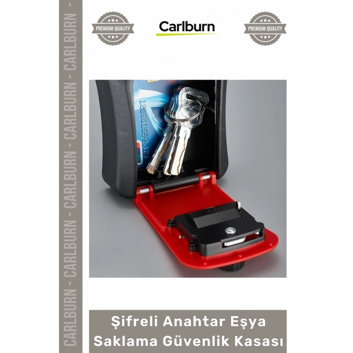 #Kasa Dış Mekan Airbnb Ofis Dayanıklı Kırmızı Şifreli Anahtar Eşya Saklama Güvenlik Kasası
