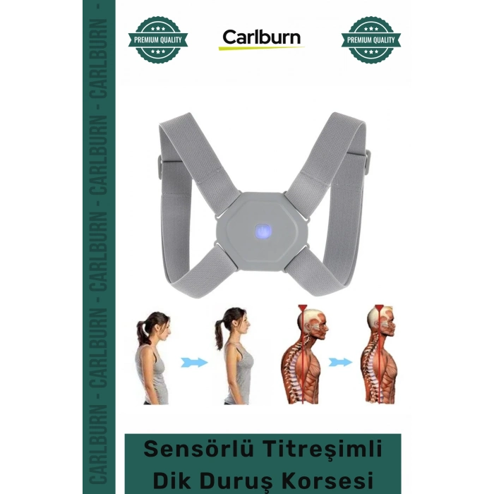 Özel Üretim Akıllı Şarjlı Ergonomik Omurga Destekli Kamburluk Önleyici Sensörlü Titreşimli Dik Duruş