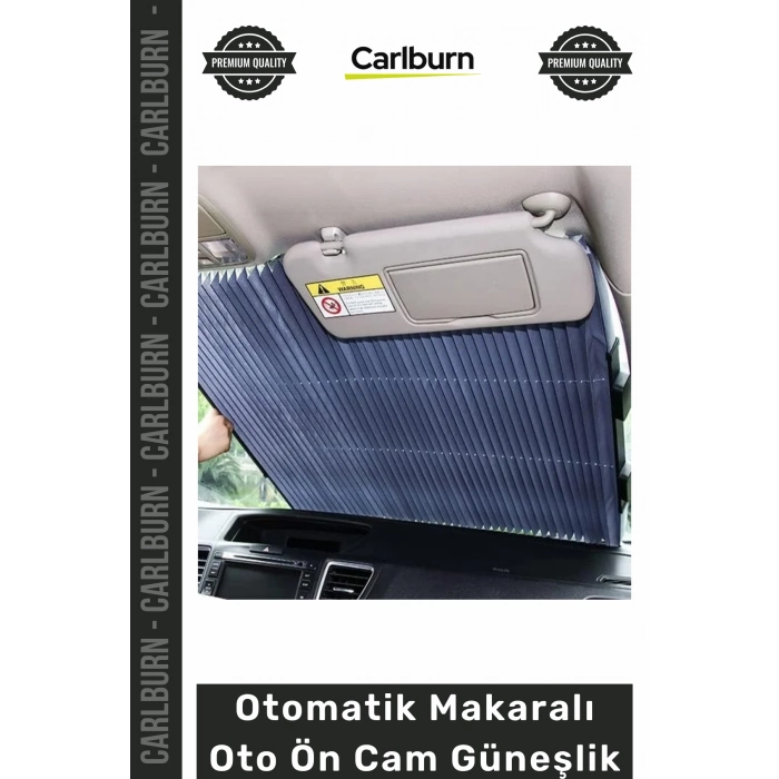 #Güneşlik Isı Yansıtıcı Alüminyum Folyo Pratik Sıcaktan Koruyan Araç Otomatik Makaralı Oto Ön Cam Güneşlik
