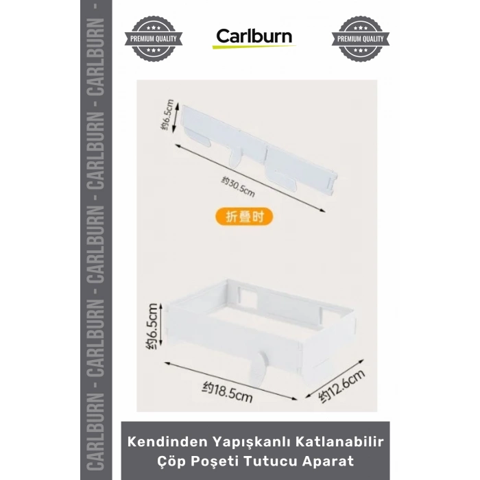 Özel Üretim Mutfak Organizer Pratik Askı Kendinden Yapışkanlı Katlanabilir Çöp Poşeti Tutucu Aparat