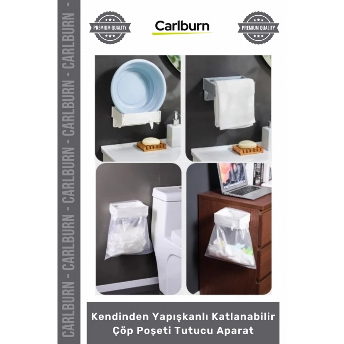 Özel Üretim Mutfak Organizer Pratik Askı Kendinden Yapışkanlı Katlanabilir Çöp Poşeti Tutucu Aparat