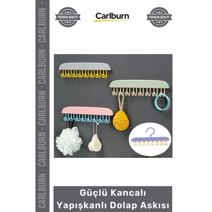 Özel Üretim Mutfak Banyo Kapı Arkası Düzenleyici Pratik Güçlü Kancalı Yapışkanlı Dolap Askısı