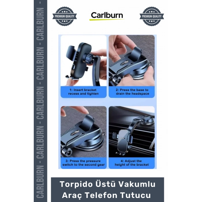 #Tutacak Sağlam Güçlü Siyah Torpido Üstü Vakumlu Araç Telefon Tutucu Ayarlanabilir Uzun Kollu