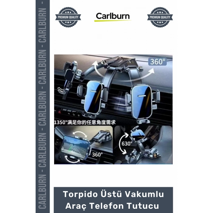 #Tutacak Sağlam Güçlü Siyah Torpido Üstü Vakumlu Araç Telefon Tutucu Ayarlanabilir Uzun Kollu