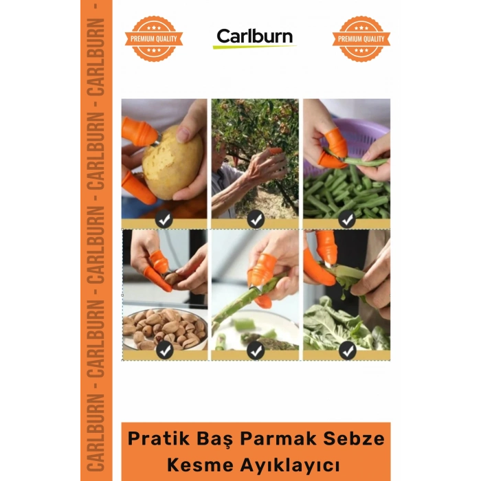 Özel Üretim Silikon Bahçe Mutfak Soyucu Aparat Pratik Baş Parmak Sebze Kesme Ayıklayıcı Erkek L Set