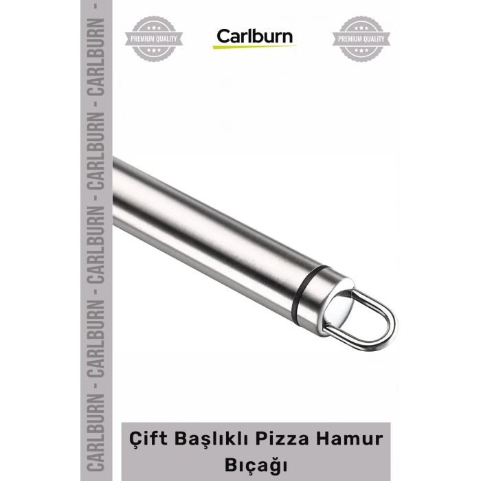 Özel Üretim Paslanmaz Çelik Profesyonel Keskin Dayanıklı Pratik Çift Başlıklı Pizza Hamur Bıçağı