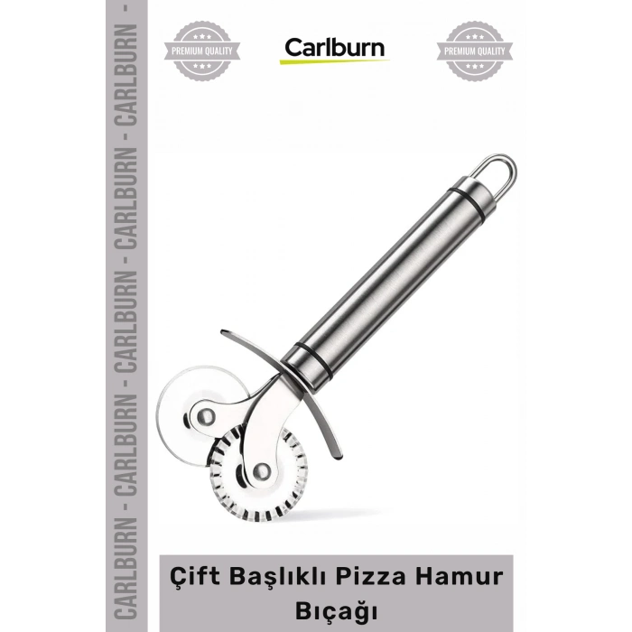 Özel Üretim Paslanmaz Çelik Profesyonel Keskin Dayanıklı Pratik Çift Başlıklı Pizza Hamur Bıçağı