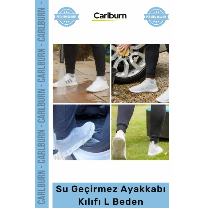 Özel Üretim Silikon Kaymaz Dayanıklı Esnek Yıkanabilir Gri Siyah Su Geçirmez Ayakkabı Kılıfı L Beden