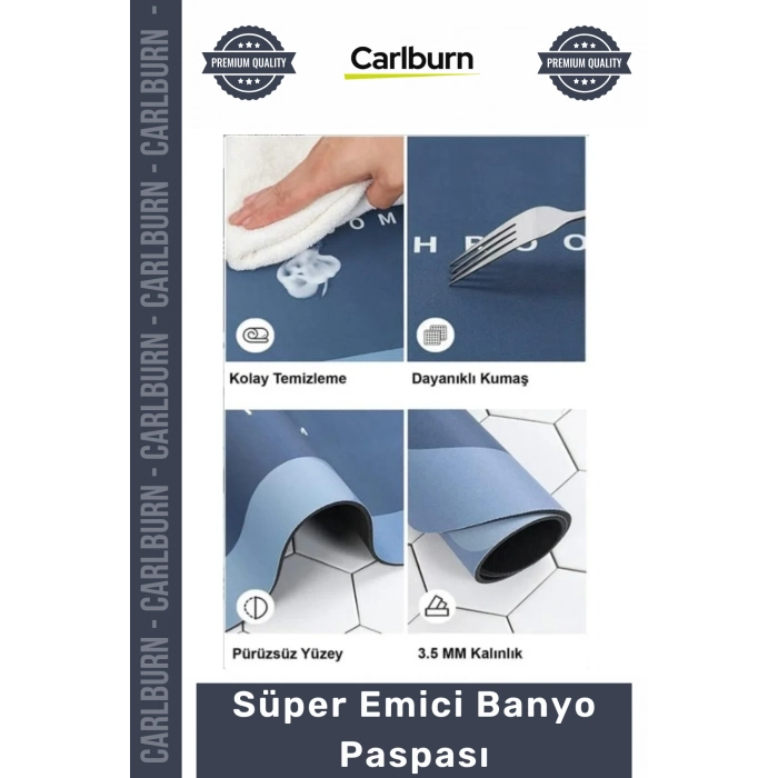 #Paspas Kaydırmaz Tabanlı Hızlı Kuruyan Mikrofiber 38x58 cm Şık Modern Süper Emici Banyo Paspası