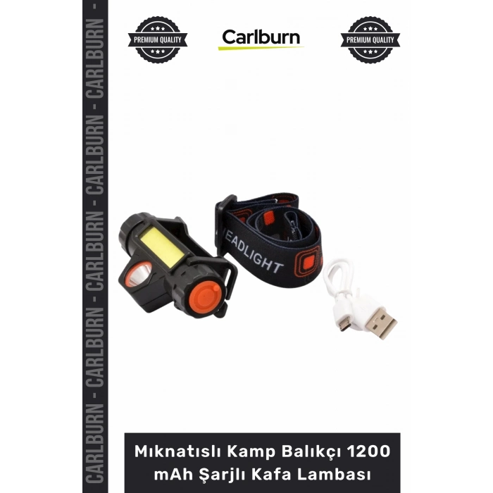 #KafaLambası Powerled SMD Beyaz Parlak Oynar Mıknatıslı Kamp Balıkçı 1200 mAh Şarjlı Kafa Lambası