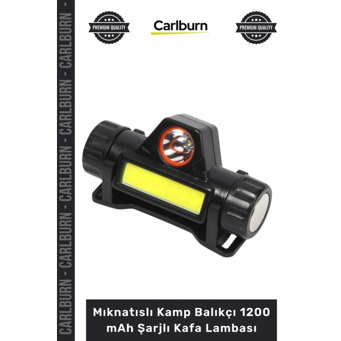 #KafaLambası Powerled SMD Beyaz Parlak Oynar Mıknatıslı Kamp Balıkçı 1200 mAh Şarjlı Kafa Lambası