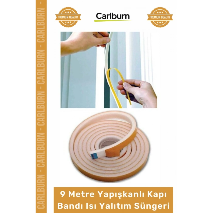 9 Metre Pencere Izolasyon Bandı Yapışkanlı Cam Yalıtım Süngeri Rüzgar Soğuk Kesici Pimapen Fitili
