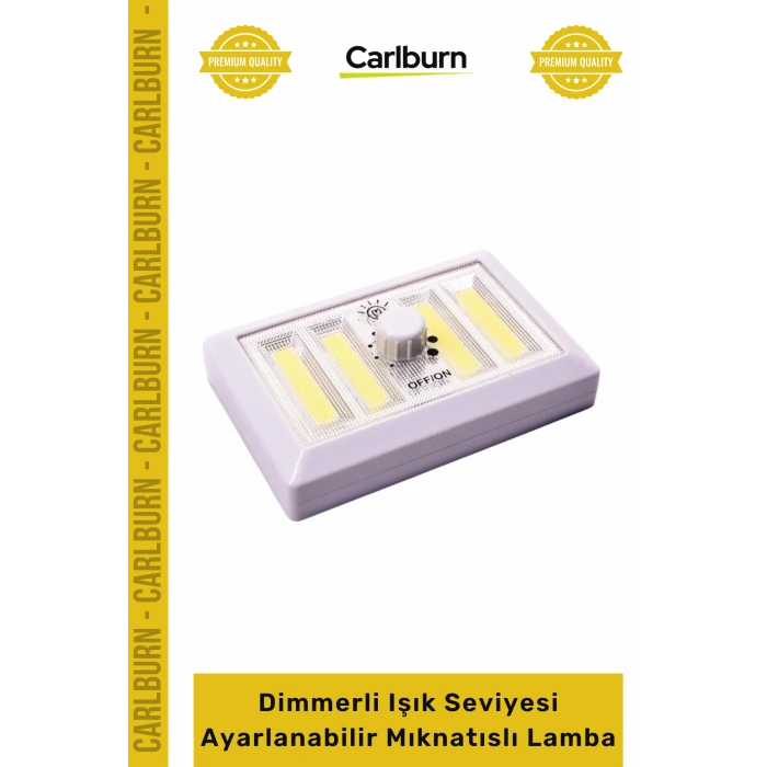 #Lamba Pilli Cob Led Beyaz Işık Aydınlatma Dimmerli Işık Seviyesi Ayarlanabilir Mıknatıslı Lamba