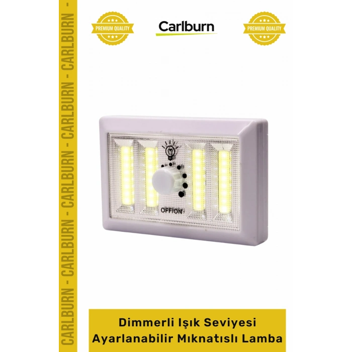 #Lamba Pilli Cob Led Beyaz Işık Aydınlatma Dimmerli Işık Seviyesi Ayarlanabilir Mıknatıslı Lamba
