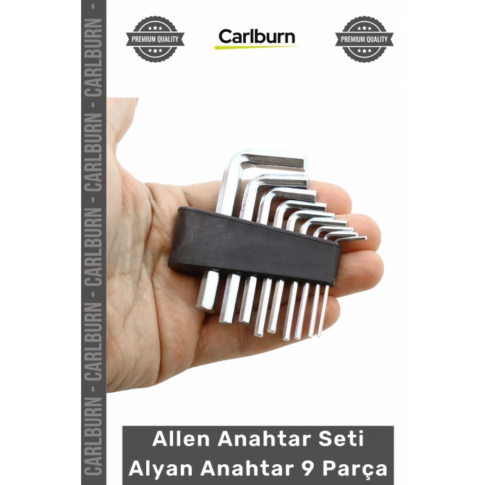 #Alyan L Tipi Krom Vanadyum Dayanıklı El Aletleri Allen Anahtar Seti Alyan Anahtar 9 Parça