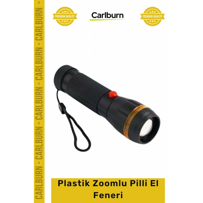 #ElFeneri Güçlü Led Aydınlatma Kamp Outdoor Odaklanabilir PS7083 Plastik Zoomlu Pilli El Feneri