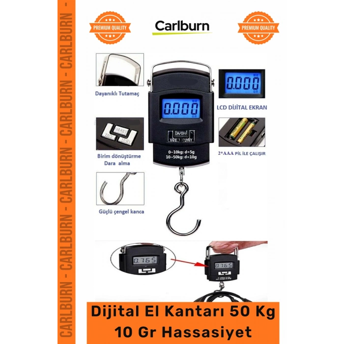 #Tartı Hassas Ölçüm Işıklı Daralı Lcd Ekran Elektronik Dijital El Kantarı 50 Kg Terazi Tartı 10 Gr Hassasiyet