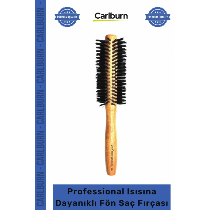 #SaçFırçası Ergonomik Ahşap Sap Yanmaz Salon Tipi Professional Isısına Dayanıklı Fön Saç Fırçası