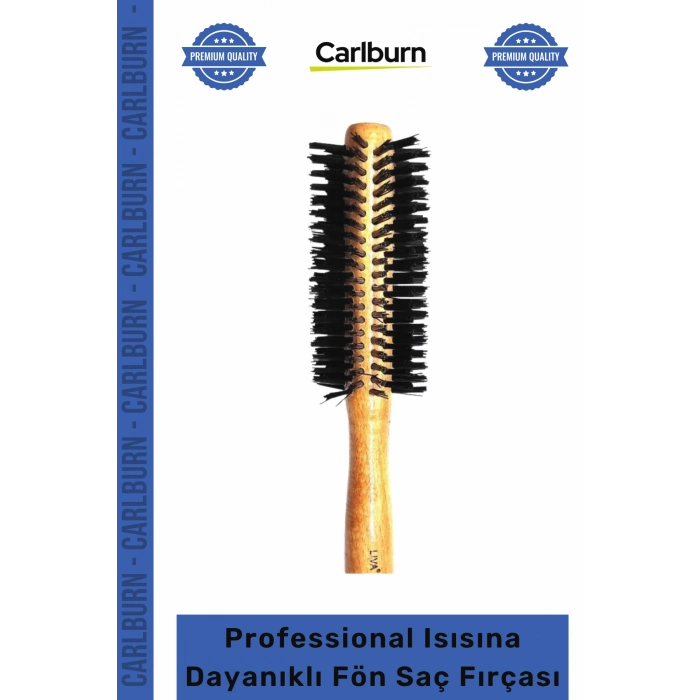 #SaçFırçası Ergonomik Ahşap Sap Yanmaz Salon Tipi Professional Isısına Dayanıklı Fön Saç Fırçası
