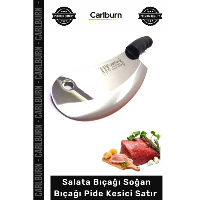 #Satır Profesyonel Paslanmaz Sürmene Çelik Salata Bıçağı Soğan Bıçağı Pide Kesici Satır Zırh