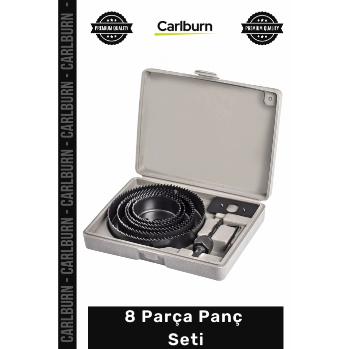 #Punch Ağaç Kesme Testere Matkap Ucu Alçıpan Tavan Metal Plastik MDF Delme Testeresi 8 Parça Panç Seti