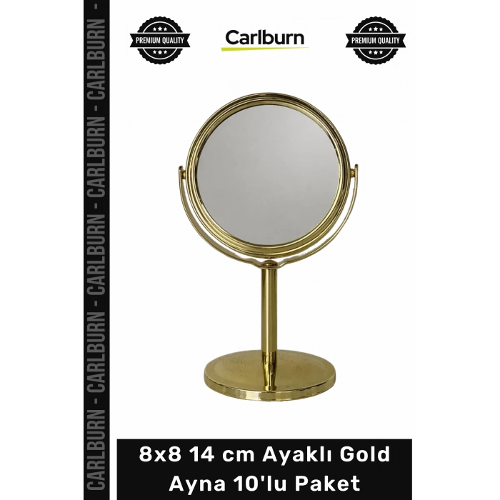 Özel Üretim Hediyelik Nişan Nikah Bebek Mevlüt Sünnet Şık 8x8 14 cm Ayaklı Gold Ayna 10lu Paket
