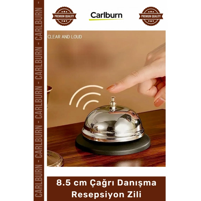 #Zil Gümüş Renk 8.5cm Metal Masa Lobi Otel Ofis Çağrı Servis Danışma Tezgah Resepsiyon Zili