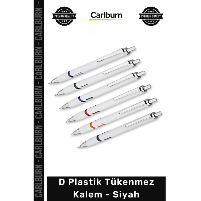 #Kalem Promosyon Logolu Baskılı Kurumsal Ofis Hediyelik Kaliteli Şık D Plastik Tükenmez Kalem Siyah