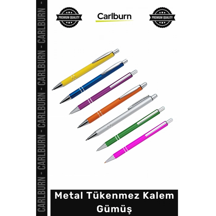 #Kalem Lüks Promosyon Logo Baskılı Kurumsal Hediye Şık Kaliteli Metal Tükenmez Kalem Gümüş