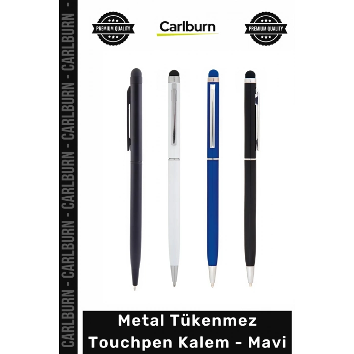 #Kalem Promosyon Baskılı Şık Kurumsal Hediye Dokunmatik Metal Tükenmez Touchpen Kalem Mavi