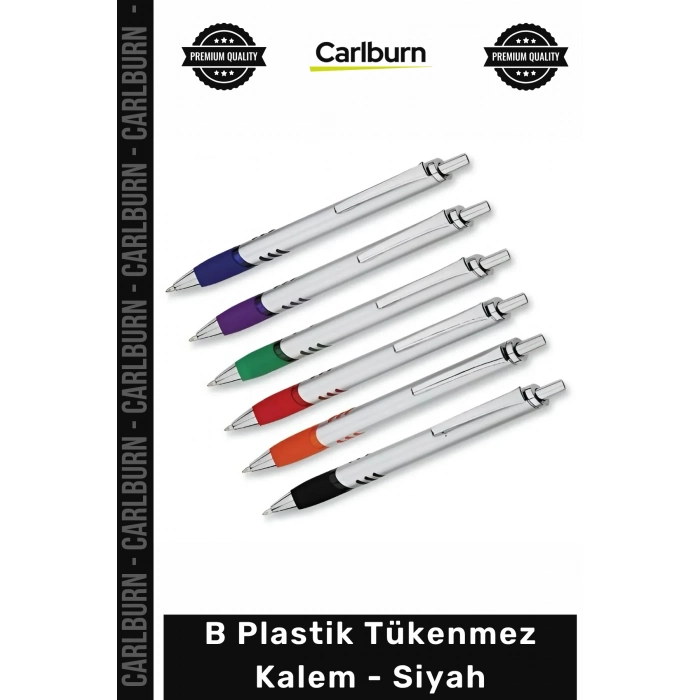 #Kalem Promosyon Baskılı Kurumsal Ofis Hediyelik Kaliteli Şık B Plastik Tükenmez Kalem Siyah