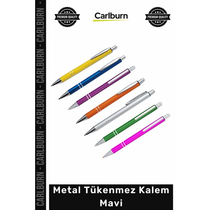 #Kalem Promosyon Lüks Şık Logolu Baskılı Kurumsal Hediye Kaliteli Metal Tükenmez Kalem Mavi