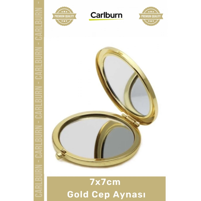 #CepAynası Promosyon Çelik Metal Hediyelik 7x7cm Sticker Uyumlu Kına Düğün Nikah Hediyesi Gold Cep Aynası