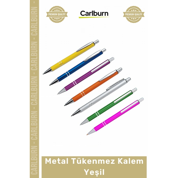 #Kalem Promosyon Lüks Kurumsal Hediyelik Baskılı Dayanıklı Şık Metal Tükenmez Kalem Yeşil