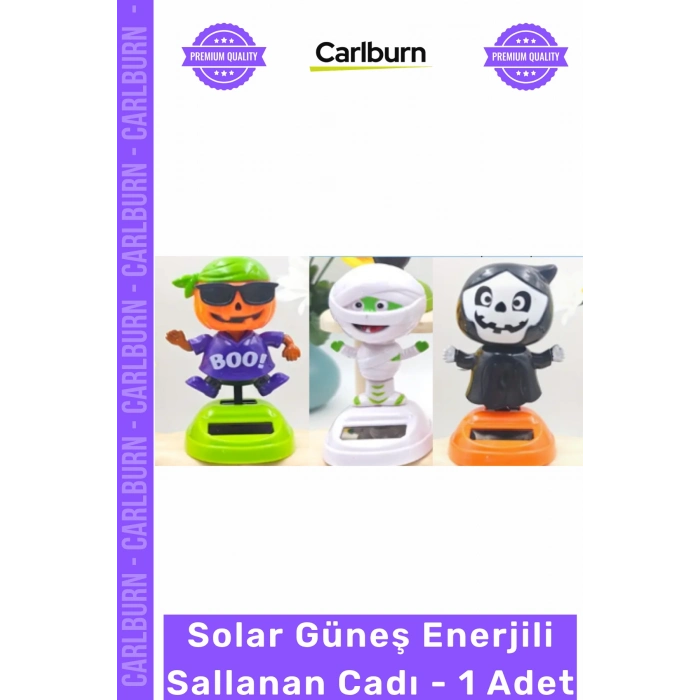 #Solar Masa Dekoratif Hediye Süsleme Solar Güneş Enerjili Sallanan Cadılar Bayramı Konsepti - 1 Adet