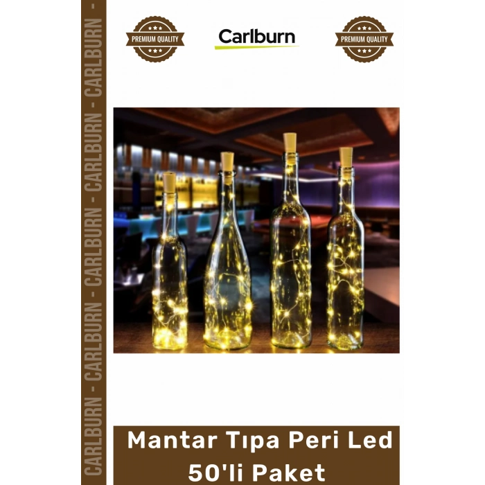 #PeriLed Dekoratif Günışığı Aydınlatma Şişe Süsleme Kaliteli Mantar Tıpa Peri Led 50li Paket